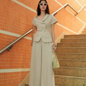 Light Beige Woven Vest